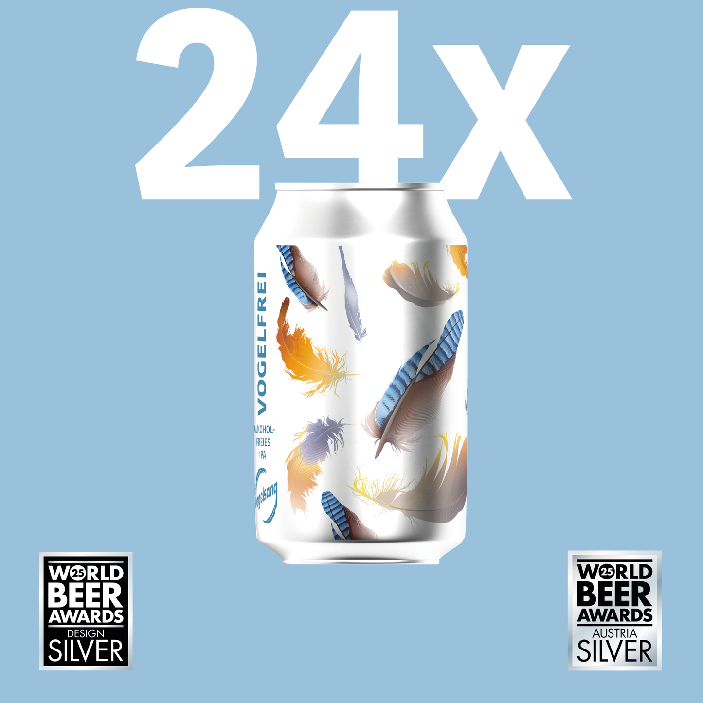 Vogelfrei - Alkoholfreies IPA - 24 Dosen in unserem neuen Premiumkarton (inkl. MwSt. & Pfand)